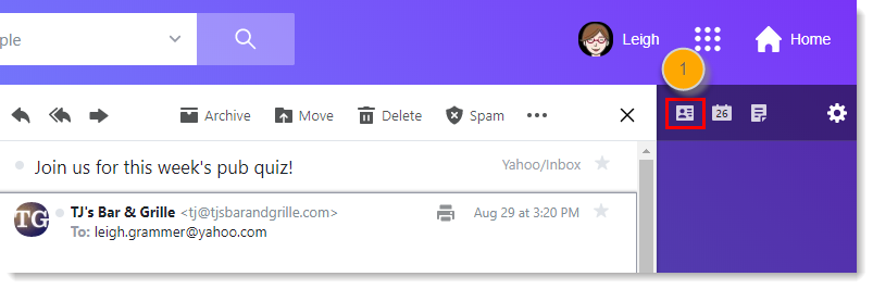 Yahoo Address Book